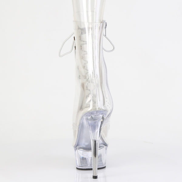DELIGHT-1021C - Plateau Peeptoe Stiefeletten - Transparent von Pleaser – Ansicht 4