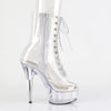 DELIGHT-1021C - Plateau Peeptoe Stiefeletten - Transparent von Pleaser – Ansicht 5
