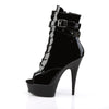 DELIGHT-1033 Plateau Stiefeletten Lack Schwarz | Pleaser