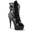 DELIGHT-1033 Plateau Stiefeletten Lack Schwarz | Pleaser