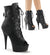 DELIGHT-1033 Plateau Stiefeletten Schwarz | Pleaser