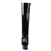 DELIGHT-2018 Plateau Stiefel Schwarz Lack | Pleaser