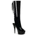 DELIGHT-2018 Plateau Stiefel Schwarz Lack | Pleaser