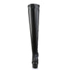 DELIGHT-3000 Plateau Overknee Stiefel Schwarz Matt | Pleaser