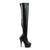 DELIGHT-3000 Plateau Overknee Stiefel Schwarz Matt | Pleaser