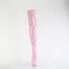 DELIGHT-3000HWR - Plateau Overknee Stiefel - Rosa Glänzend | Pleaser SALE