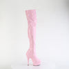 DELIGHT-3000HWR - Plateau Overknee Stiefel - Rosa Glänzend | Pleaser SALE