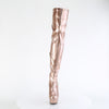 DELIGHT-3000HWR - Plateau Overknee Stiefel - Kupfer/Gold Schimmer von Pleaser – Ansicht 2