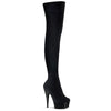 DELIGHT-3002 Plateau Overknee Stiefel Schwarz | Pleaser