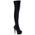 DELIGHT-3002 Plateau Overknee Stiefel Schwarz | Pleaser