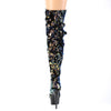 DELIGHT-3004 Plateau Overknee Stiefel Blau Schwarz | Pleaser