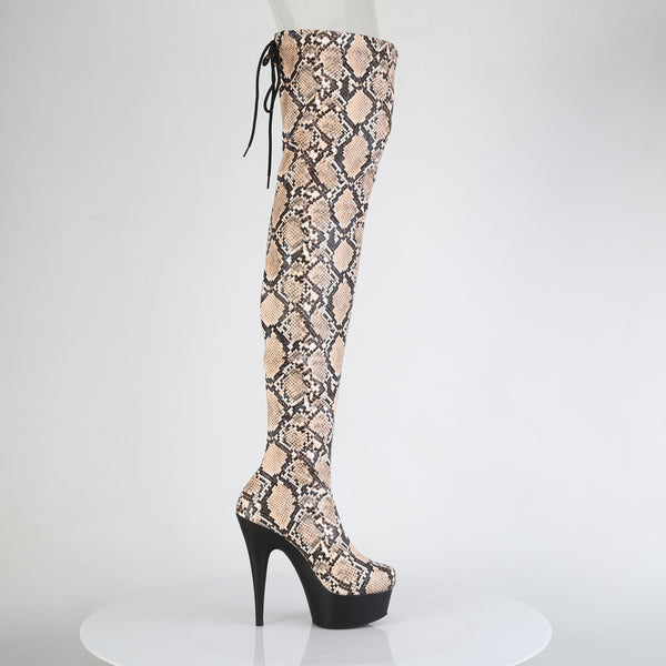 DELIGHT-3008SP-BT Plateau Overknee Stiefel Snake von Pleaser – Ansicht 5