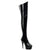 DELIGHT-3010 Plateau Overknee Stiefel Schwarz Lack | Pleaser