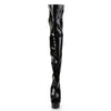 DELIGHT-3017 Plateau Overknee Stiefel Schwarz Lack | Pleaser