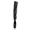 DELIGHT-3017 Plateau Overknee Stiefel Schwarz | Pleaser