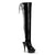 DELIGHT-3017 Plateau Overknee Stiefel Schwarz Lack | Pleaser