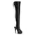 DELIGHT-3017 Plateau Overknee Stiefel Schwarz | Pleaser