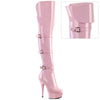 DELIGHT-3018 - Plateau Overknee Stiefel - Rosa Lack | Pleaser