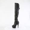 DELIGHT-3018 - Plateau Overknee Stiefel - Schwarz Matt von Pleaser – Ansicht 3