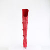DELIGHT-3018 Plateau Overknee Stiefel Rot Matt von Pleaser – Ansicht 4