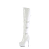 DELIGHT-3018 - Plateau Overknee Stiefel - Weiss Lack von Pleaser – Ansicht 3