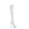 DELIGHT-3018 - Plateau Overknee Stiefel - Weiss Lack von Pleaser – Ansicht 5