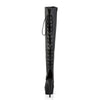 DELIGHT-3019 Overkneestiefel Plateauschuhe Schwarz | Pleaser