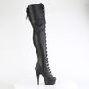 DELIGHT-3022 - Plateau Overknee Stiefel - Schwarz Matt von Pleaser – Ansicht 5