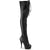 DELIGHT-3023 Plateau Overknee Stiefel Schwarz Matt | Pleaser