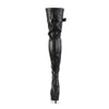 DELIGHT-3025 Plateau Overknee Stiefel Schwarz | Pleaser