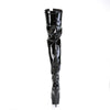 DELIGHT-3027 Plateau Overknee Stiefel - Schwarz von Pleaser – Ansicht 4
