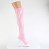 DELIGHT-3029 - Plateau Overknee Stiefel - Rosa/weiß Holografisch von Pleaser – Ansicht 5
