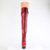 DELIGHT-3029 - Plateau Overknee Stiefel - Rot Lack Holografisch von Pleaser – Ansicht 2