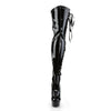 DELIGHT-3050 Plateau Overknee Stiefel Schwarz | Pleaser