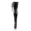 DELIGHT-3050 Plateau Overknee Stiefel Schwarz | Pleaser
