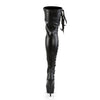 DELIGHT-3050 Plateau Overknee Stiefel Matt | Pleaser