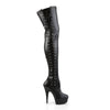 DELIGHT-3050 Plateau Overknee Stiefel Matt | Pleaser