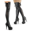 DELIGHT-3050 Plateau Overknee Stiefel Matt | Pleaser