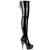 DELIGHT-3063 Plateau Overknee Stiefel Schwarz Lack | Pleaser