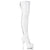 DELIGHT-3063 Plateau Overknee Stiefel Lack Weiß | Pleaser