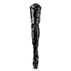 DELIGHT-4000 Plateau Overknee Stiefel schwarz | Pleaser
