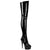 DELIGHT-4000 Plateau Overknee Stiefel schwarz | Pleaser