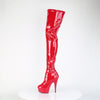 DELIGHT-4000 Plateau Stiefel Rot Lack von Pleaser – Ansicht 3