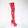 DELIGHT-4000 Plateau Stiefel Rot Lack von Pleaser – Ansicht 5