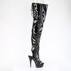 DELIGHT-4017 Plateau Overknee Stiefel Schwarz Lack von Pleaser – Ansicht 5