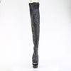 DELIGHT-4019 Plateau Overknee Stiefel Schwarz Matt von Pleaser – Ansicht 2