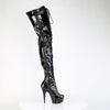 DELIGHT-4023 Plateau Overknee Stiefel Schwarz Lack von Pleaser – Ansicht 5