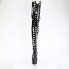 DELIGHT-4063 Plateau Overknee Stiefel Schwarz Lack von Pleaser – Ansicht 4