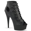 DELIGHT-600-11 - Plateau Peeptoe Stiefeletten - Schwarz Matt | Pleaser
