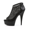 DELIGHT-600-12 Plateau Stiefeletten - Schwarz | Pleaser